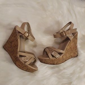 Nude Wedge Heels